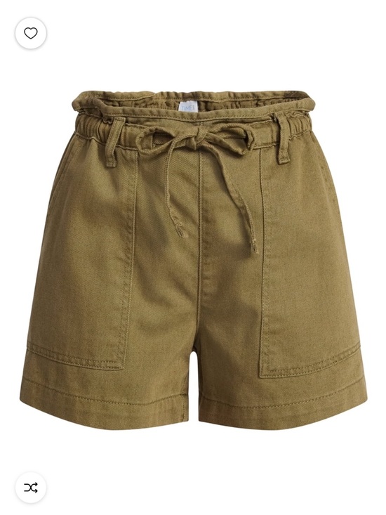 Time and Tru Pants - Time and Tru Olive Drawstring Paperbag Waist Shorts